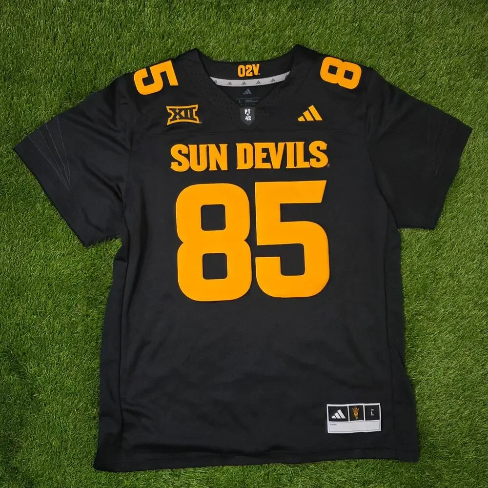 adidas Arizona State Sun Devils Men's Sz Large Football Jersey JM5588 Black New
